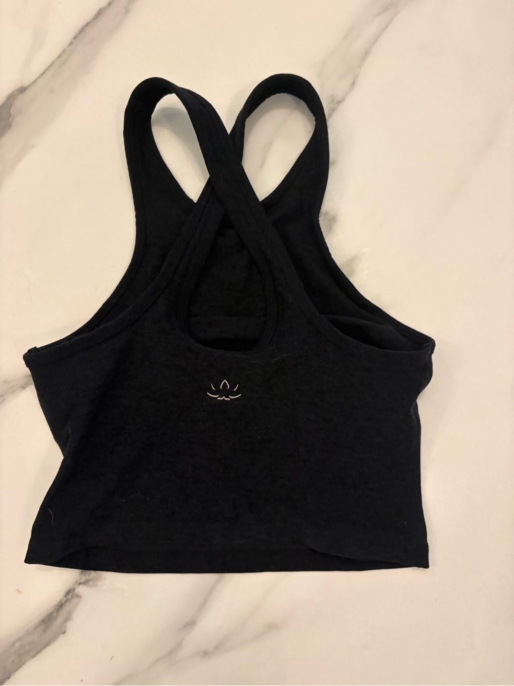 Beyond Yoga Black Racerback Cropped Tank - Picture 2 of 3